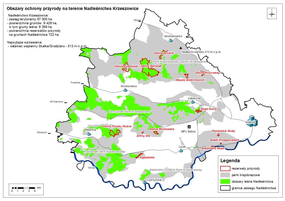 kraków skalki mapa Rezerwaty przyrody   Nadleśnictwo Krzeszowice   Lasy Państwowe